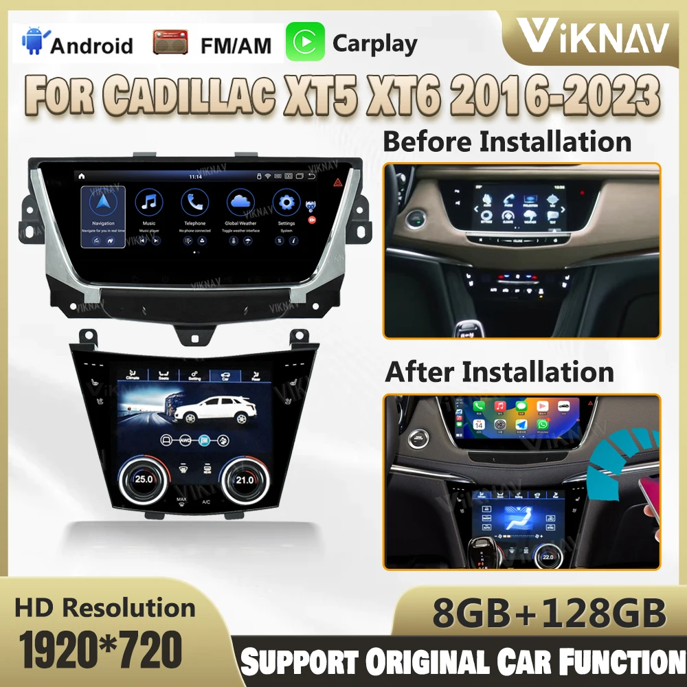 

Автомагнитола для Cadillac XT5 XT6 2016-2023, Android 12, с GPS