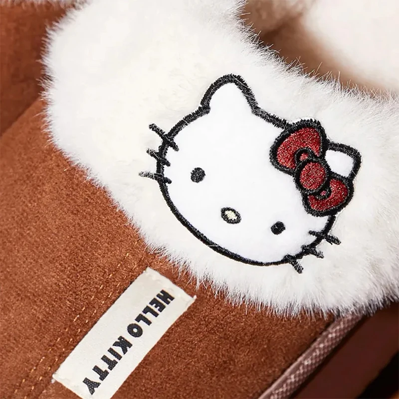 Плюшевые тапочки Hello Kitty зимние уютные теплые женские и мужские хлопковые