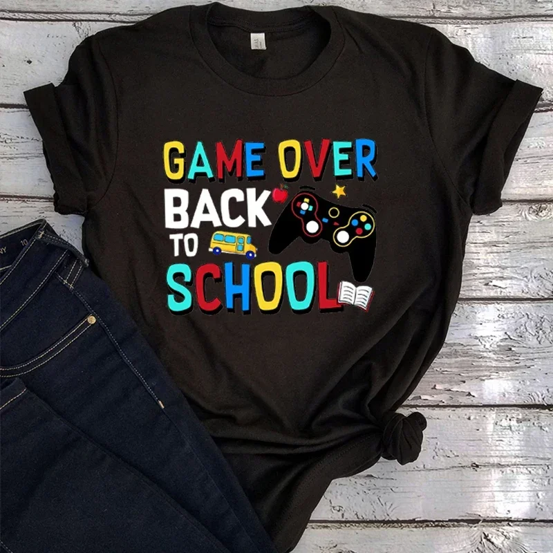 Рубашка с надписью Game Over To School
