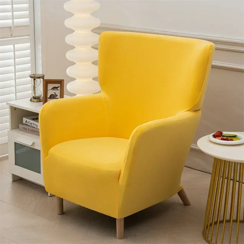 Супермягкий бархатный чехол для кресла, акцентные чехлы на стулья с подлокотниками, высокая спинка, одно кресло, защита для мебели, банкетный офис