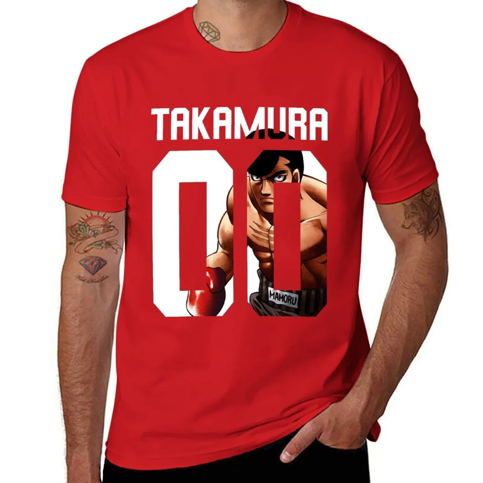 Футболка Takamura мужская оверсайз тенниска с рисунком аниме тяжелая майка