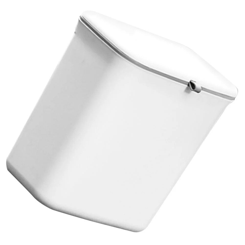 

Litterbox Kitchen Trash Can Waste Bin Cover Garbage White Small Lid Bathroom Bucket Bedroom Trashcan Office