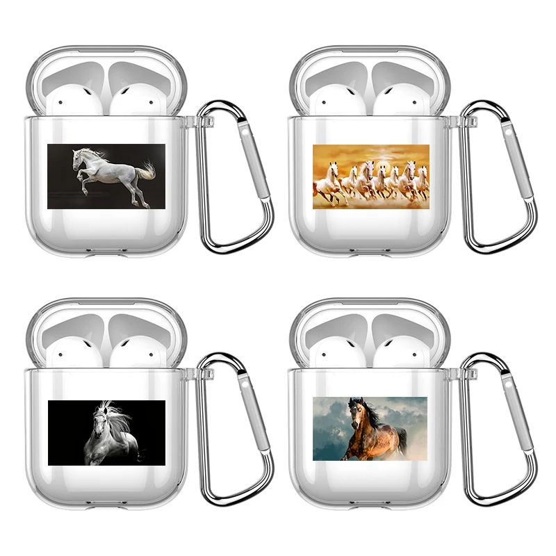 

Horse Great Beauty Galloping Silicone For Apple Airpods 1 or 2 Shockproof Cover For AirPods 3 Pro Pro2 Transparent Earphone Case
