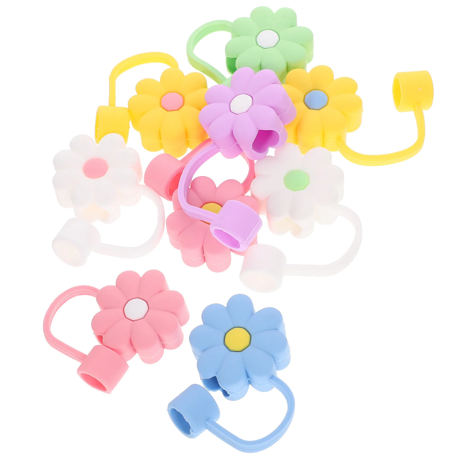 

9 Pcs Dust Plug Silicone Straw Cap Straws Tips Toppers Silica Gel Drinking Caps