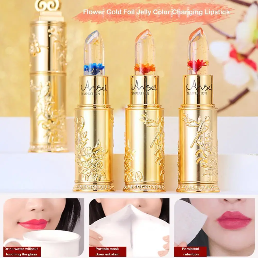 

Flower Jelly Flower Lipstick Color Change Lipstick For Women Makeup Cosmetics Flower Lip Balm Moisturizer Lipsticks Wholesa Q3L2