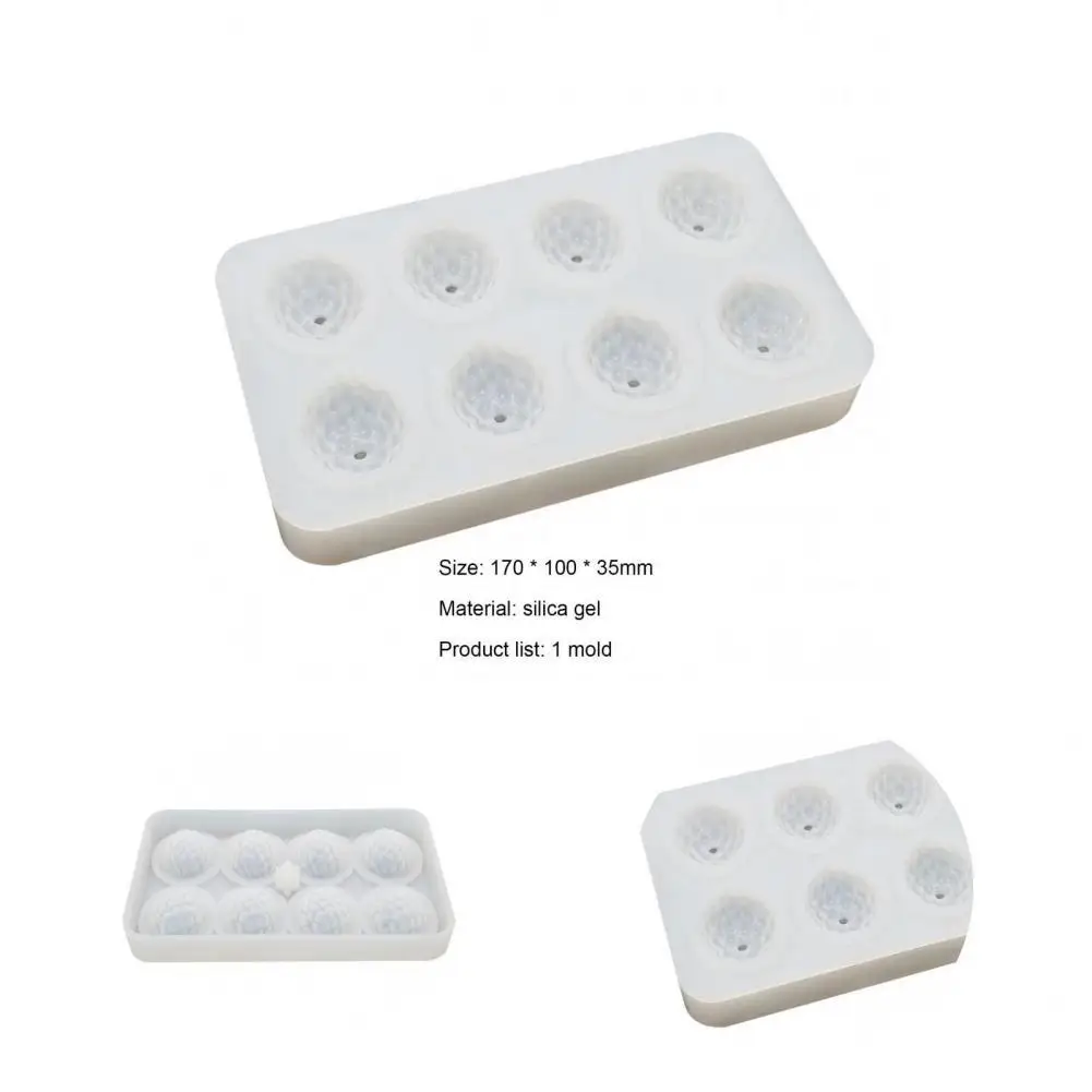 

Chic Silicone Mold Durable 8 Cavities Baking Mold Non-stick Dessert Baking Mold