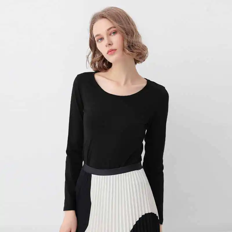 

2023 Women Cotton Fashion Tshirt Summer Shirts FULL Sleeve grey