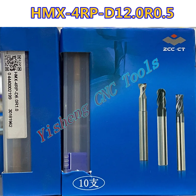 

68HRC ZCC CT HMX-4RP-D12.0R0.5 твердосплавные 4-канальные Угловые круглые концевые фрезы с нанопокрытием cnc фрезы режущие инструменты