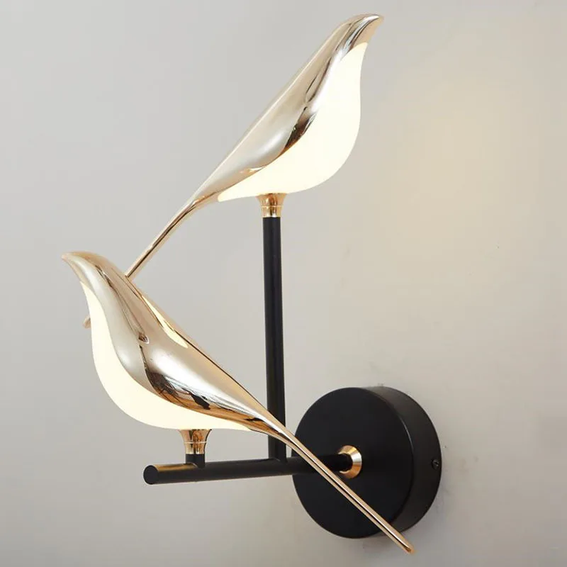 

Driver Simple Lamp Creative Lights Bedroom Indoor Decorative Light Modern Little Bird Long Living Room European Led Wall Lamps