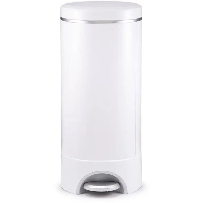

Step Diaper Pail Powered by , Incl 1 Snap, Seal and Toss Bag, 1 Starter Ring Refill, 1 Lavender Scented Baking Soda Puck & 1 Tos