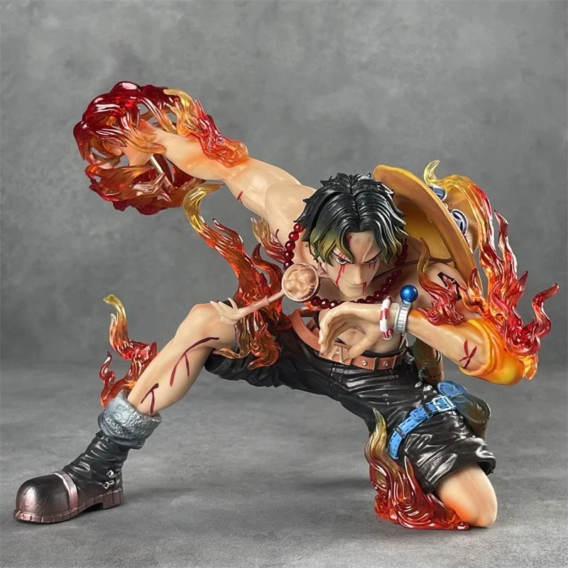 Фото Коллекционная фигурка Портгаса Д. Эйса из One Piece, серия PT Yandi Fire Fist, 17,5 см, ПВХ, настольное украшение, аниме-подарок №1