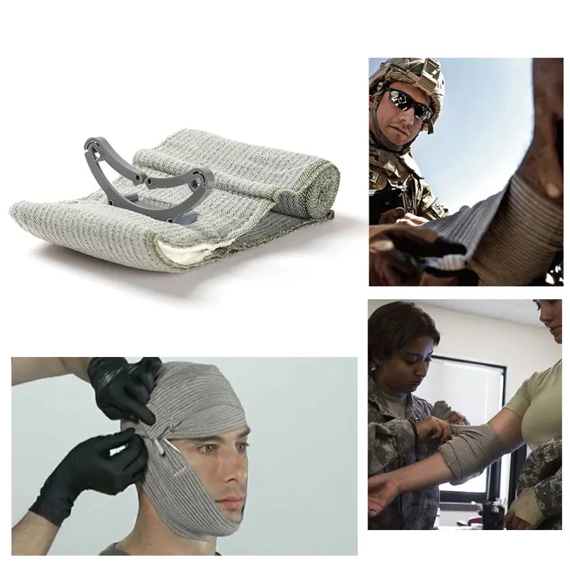 

4/6 Inches Outdoor EDC Emergency Bandage Israeli Bandage Trauma Dressing First Aid Band Compression Bandage Vacuum Packaging