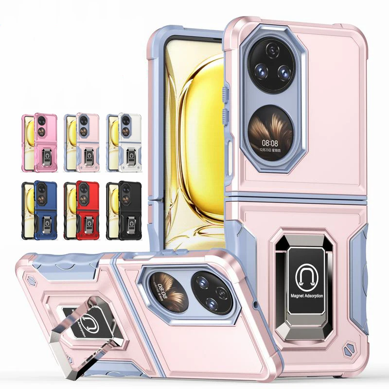 Чехол с металлическим кольцом для Huawei P50 Карманный чехол из поликарбоната