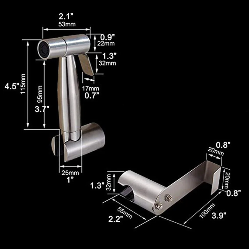 

Toliet 304 Stainless Steel Water Saving Handheld Shower Head Bathroom Bidet Sprayer Nozzle Sprinkler