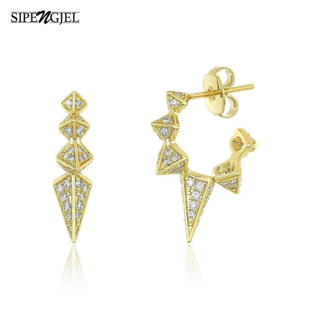 

SIPENGJEL Piercing Rivet Irregularity Earrings Hoops 2022 Pendientes Wedding Gifts Jewelrys