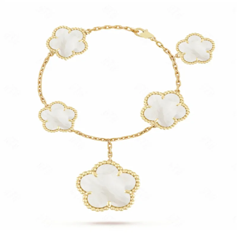 

2023 Fashion, High Quality, Luxury Brand, Clover, S925 Sterling Silver, Bracelet Necklace Earrings, Jewelry Gifts
