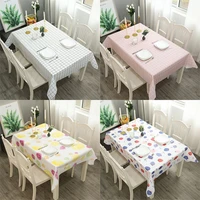plastic pvc rectangula waterproof kitchen dining table cover mat antifouling oilcloth tablecloth table colth
