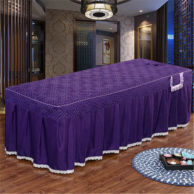 

Beauty Salon Bed Cover Beauty Bedspread With Hole Body Massage Bed Sheet Coverlet Bed Sheet SPA Treatment Beauty Bed Sheet