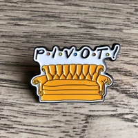 friends tv show pivot brooch metal badge lapel pin jacket jeans fashion jewelry accessories gift