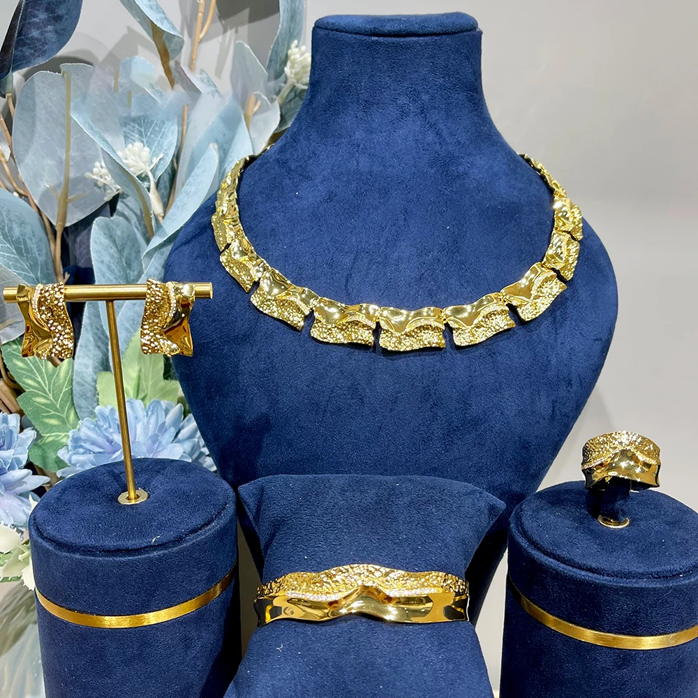 Набор свадебных украшений GODKI Женский винтажный роскошный комплект из 4