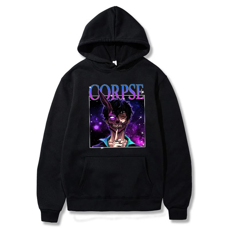 

Corpse Husband Hoodie Fleece Crew Neck Pullovers Sweatshirt Sudaderas Daily Harajuku Kawaii Hoody Hot Game Print Girl Sportswear