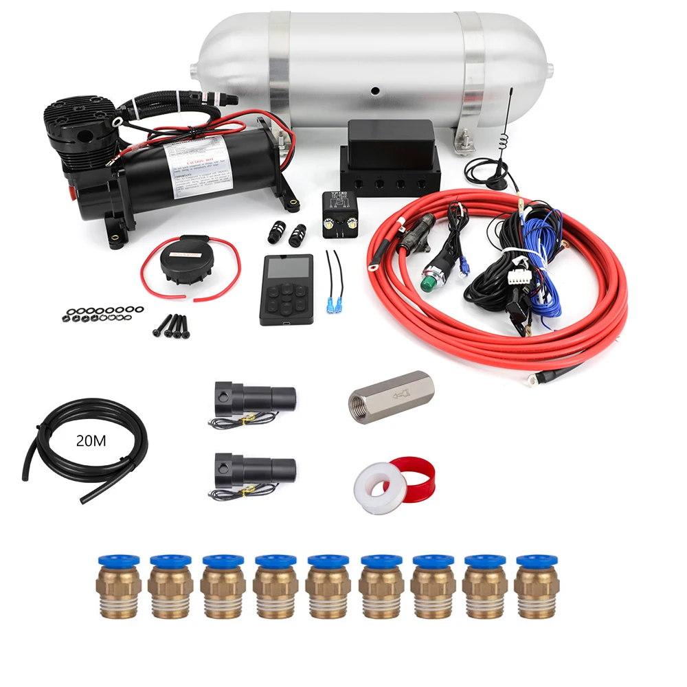 100% новая универсальная система пневматической подвески, система электронного контроллера, сложный комплект с баком/компрессором/основным инструментом