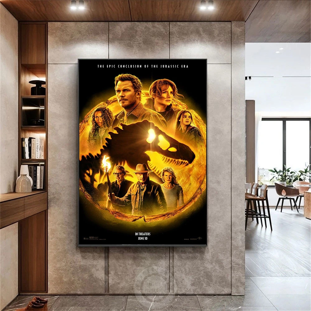 Постеры по мотивам фильмов Мир Юрского периода 2022 г. Новая пленка принты Картина