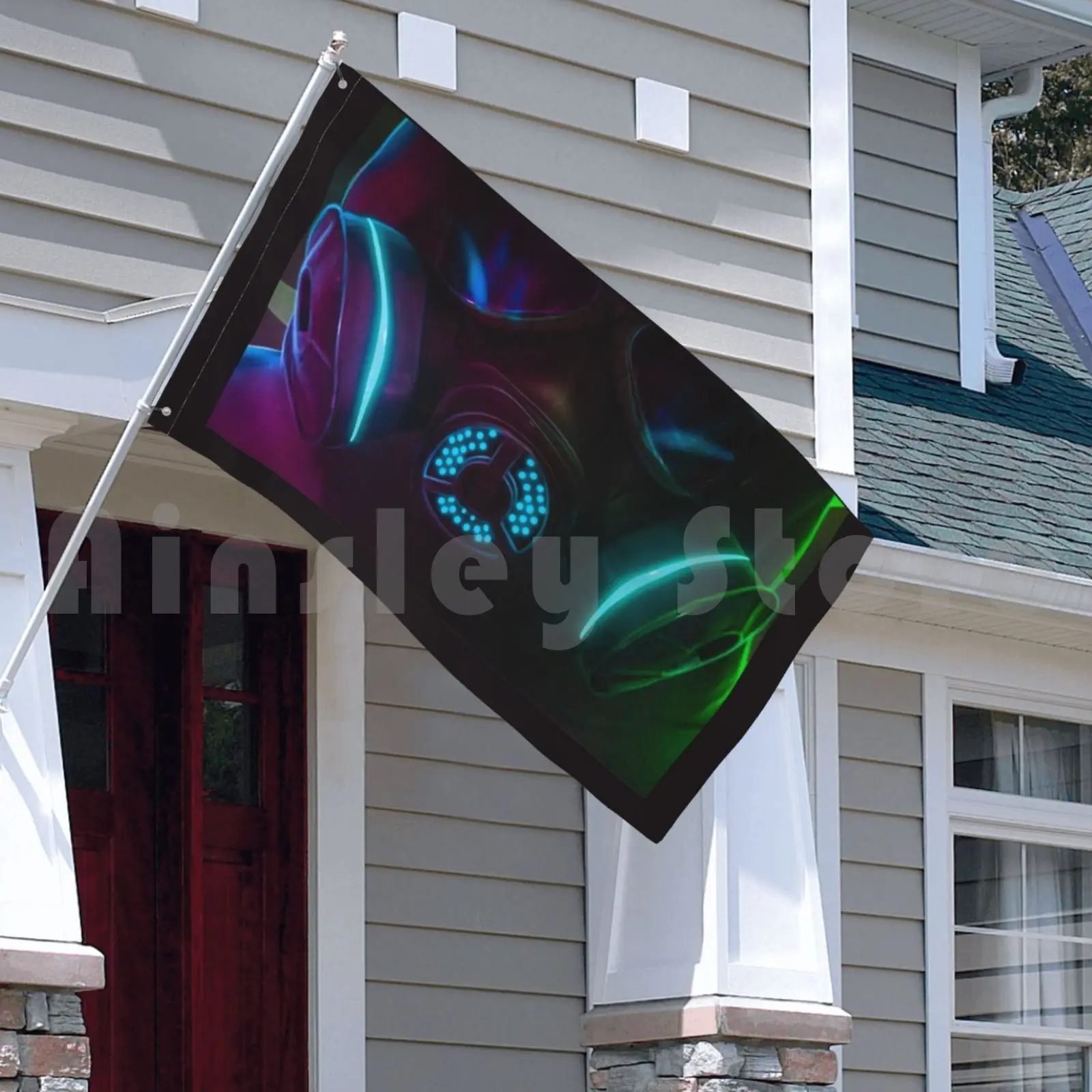 Неоновый газовый флаг Автомобильный печать на заказ неоновый хакер компьютерный