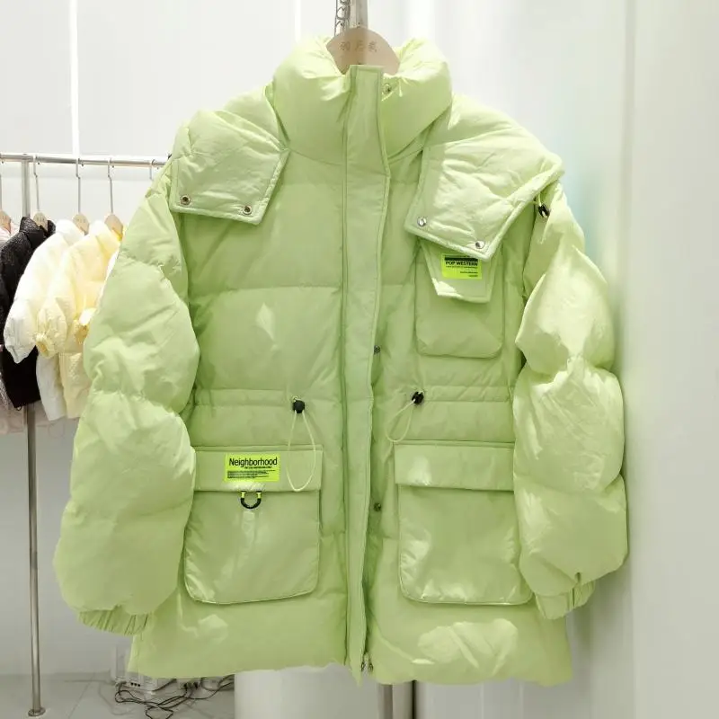 Close waist short down jacket female self-cultivation parent-child outfit small 2021 winter new Korean Hoodie