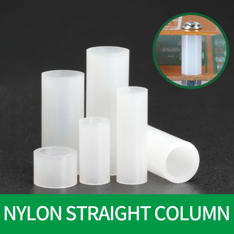 1000 шт. M5 светодиодная сквозная колонна белый нейлон АБС-пластик полая без резьбы