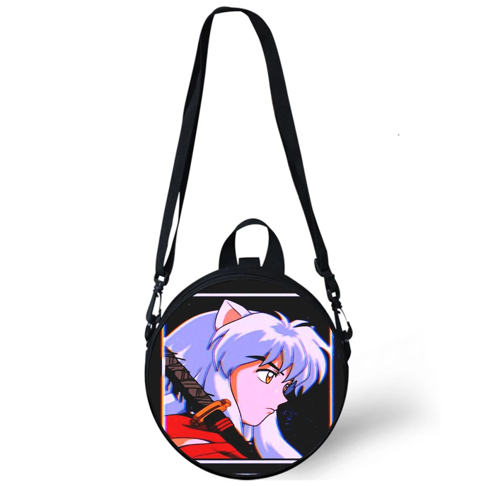 Inuyasha Child kindergarten Bag 3D Print Crossbody Shoulder Bags For School Women Mini Round Bagpacks Rugtas Bag