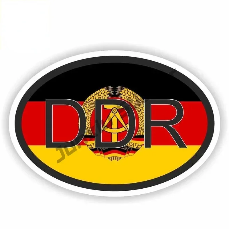 

Виниловая наклейка с немецким флагом, стикер DDR/ D с немецким флагом, овальной формы, с немецким флагом, для футбола, автомобильная наклейка, шлем, водонепроницаемые аксессуары