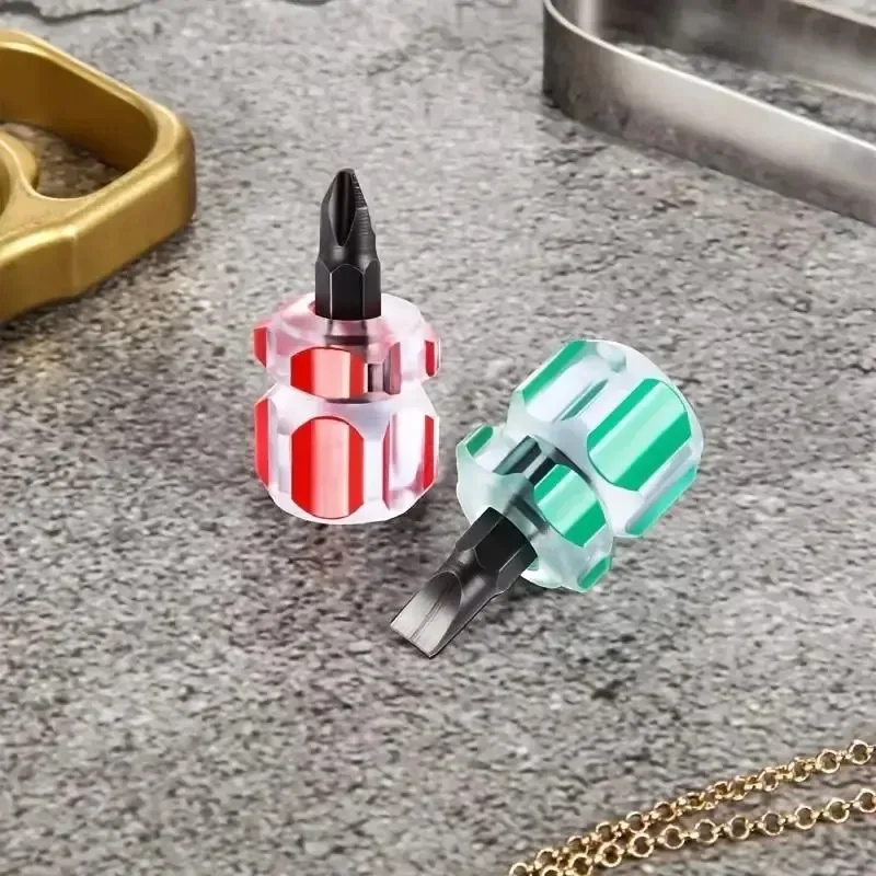 Портативный набор мини-отверток из 4 предметов с прозрачной ручкой закаленной