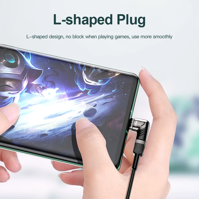 KUULAA 120W Magnetic USB Type C Adapter for MacBook Pro Elbow USB Type C Charge Connector for Huawei Magnet USB-C Adapter