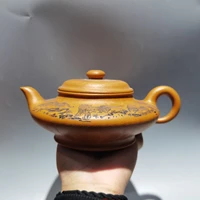 7 chinese yixing zisha pottery eight tigers longevity kettle teapot flagon part mud gather fortune office ornaments town house