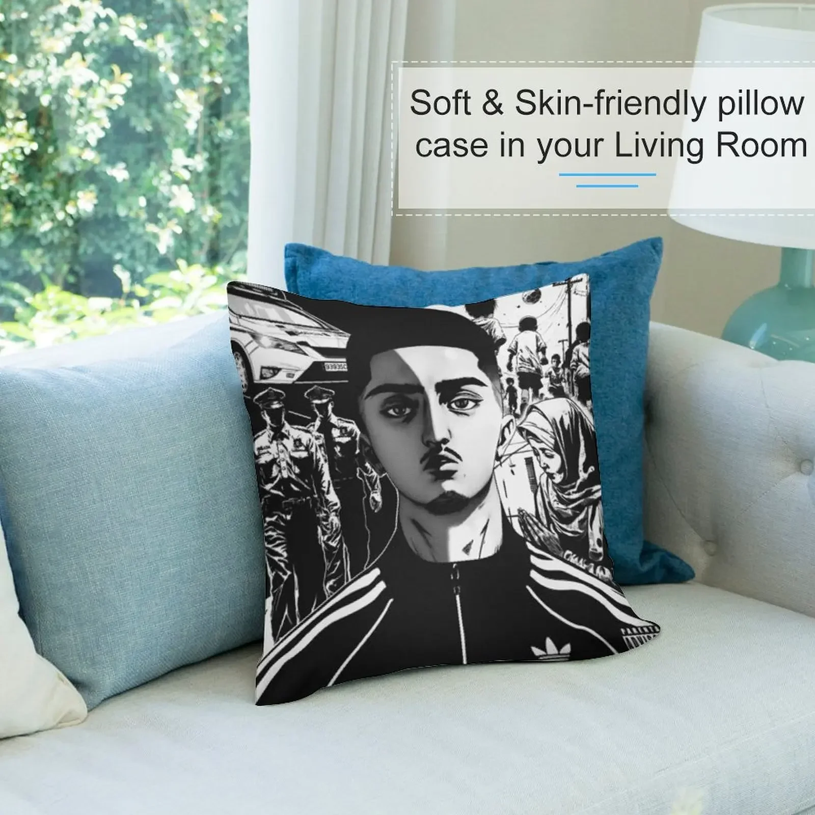 Фиолетовая декоративная подушка MDLR на заказ чехол для фото подушки декоративный