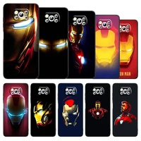 marvel avengers super hero iron man phone xiaomi civi mi poco x3 nfc f3 gt m4 m3 m2 x2 f2 pro c3 f1 silicone tpu cover