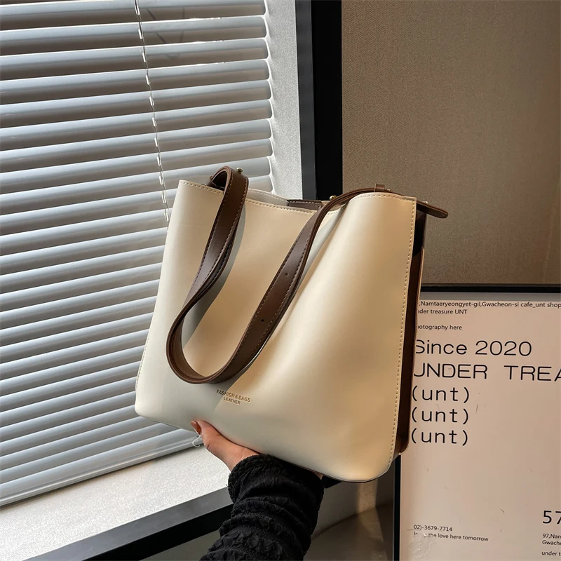 

Classic Handbag 2022 spring row new pu super large capacity women's handbag