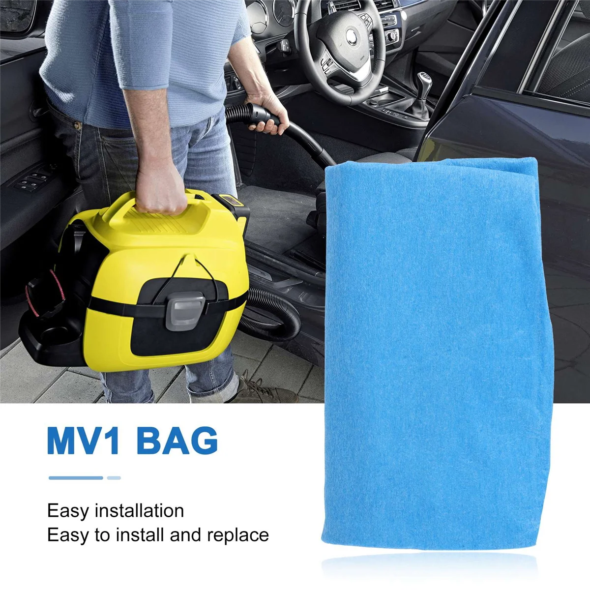 текстильный фильтр-мешок для Karcher MV1 WD1 WD2 WD3 SE4001 детали пылесоса 1 шт.