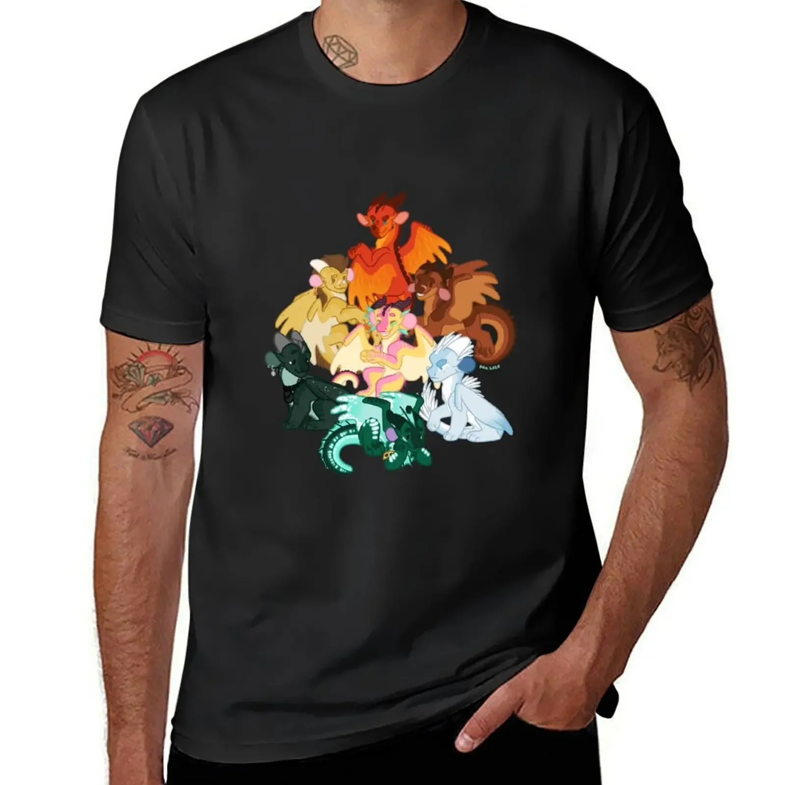 Футболка с рисунком нефрита крыльев огня винтажная Эстетическая одежда мужская