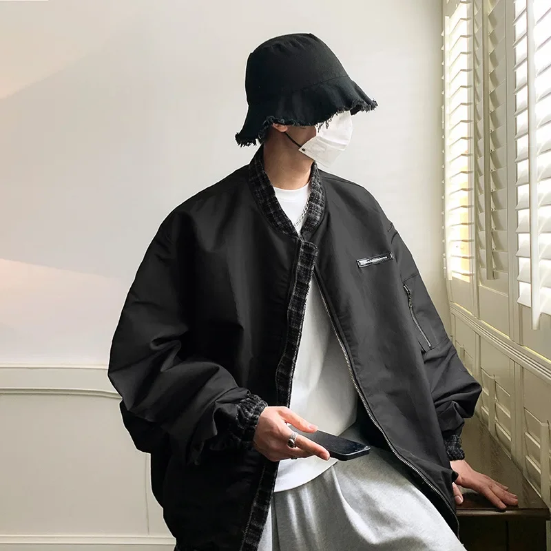 2023 модная бейсбольная куртка свободного кроя унисекс весенне-осенняя винтажная