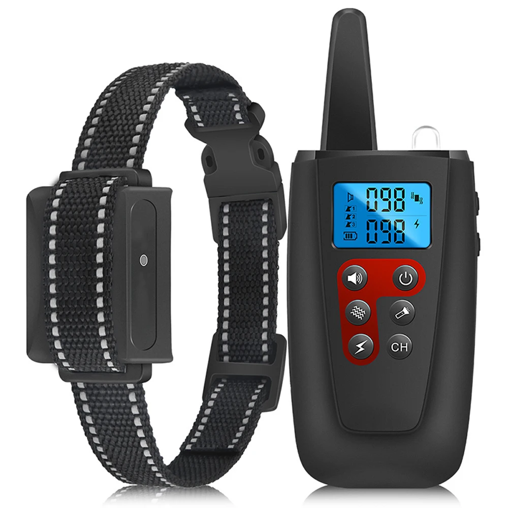 

1000ft Electric Dog Training Collar Pet Remote Control Barkproof Collars for Dogs Vibration Sound Shock Rechargeable Waterproof