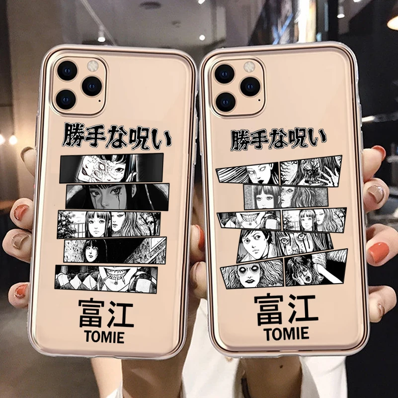 

Junji Ito Collection Tees Horror Phone Cover For iPhone 11 12 13 14 Pro Max X XR XS Max 7 8 14Plus 13Mini Soft Silicone TPU Case