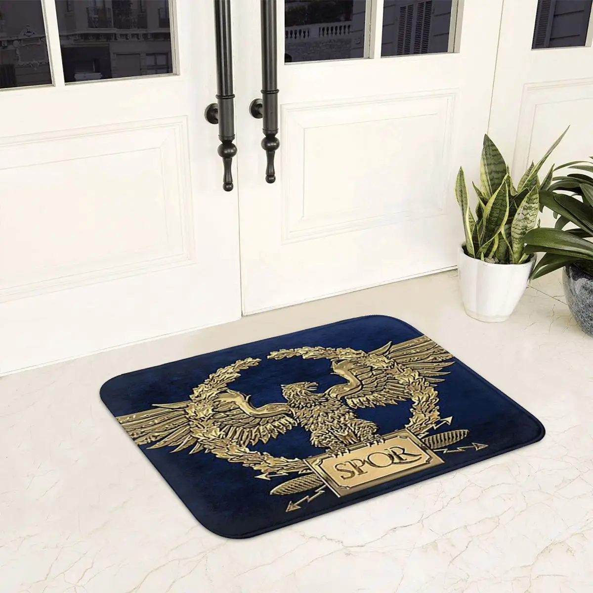 Gold Roman Imperial Eagle S P Q R Специальный коврик для двери Коврик пола Ковер кухни Вход