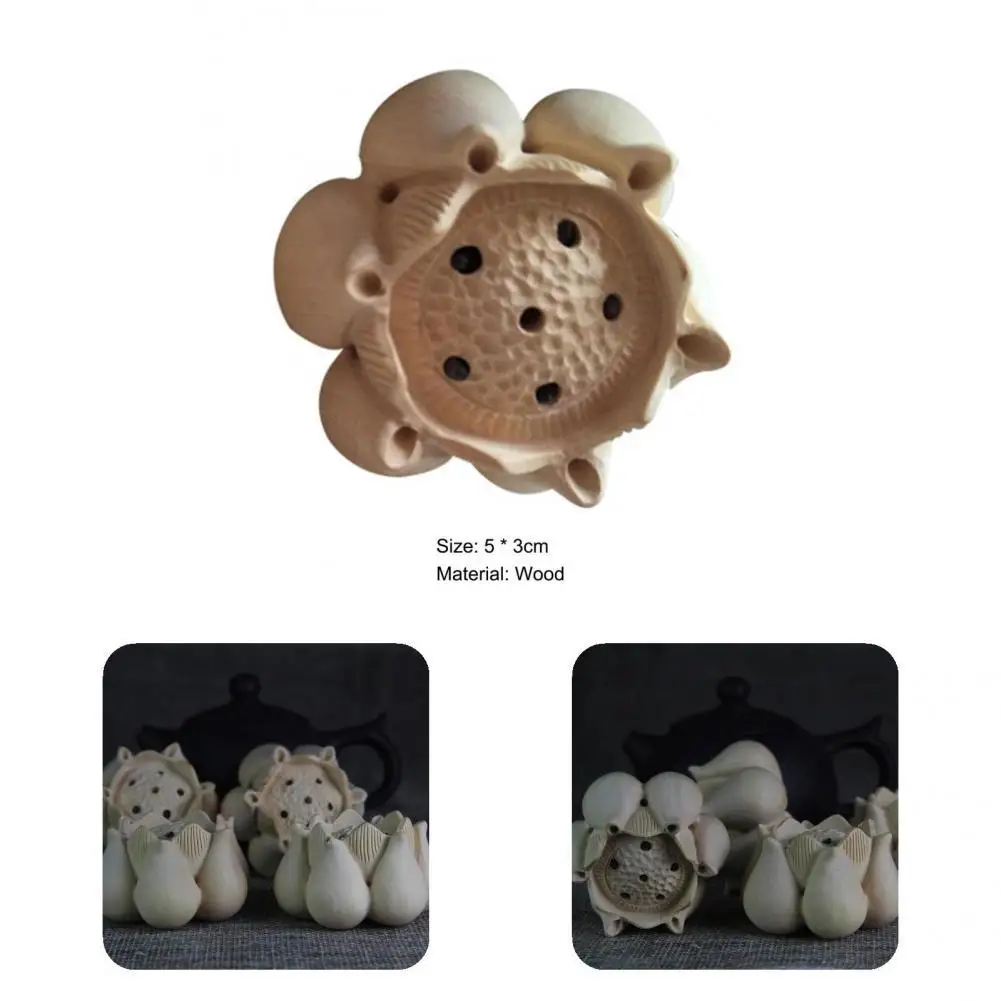 

Potable Creative Feng Shui Lotus Incense Stand Yellow Incense Holder Wear Resistant for Living Room