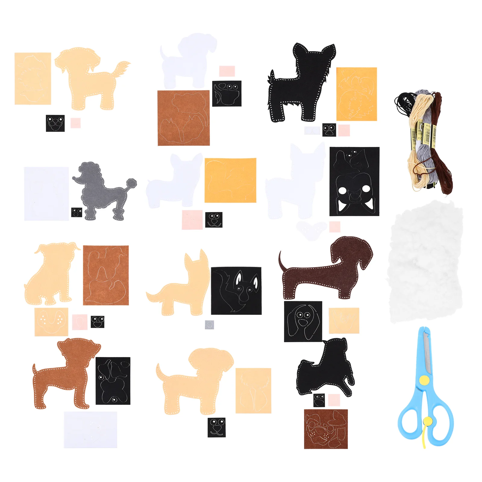 

1 Set Kids Adorable Puppy Series Sewing Kids Hand Material