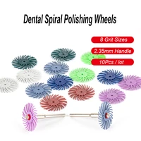 10pcslot dental spiral polishing wheels 802500 grit teeth rubber polisher composite resin diamond 25mm disc flex brush burs