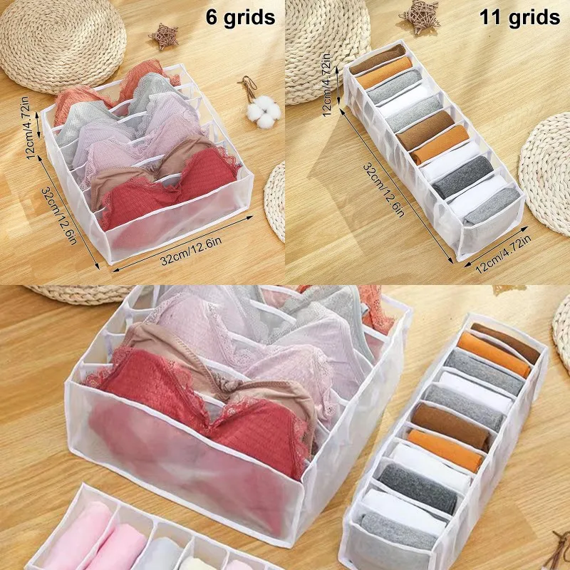 

Folding Closet Organizer Panties And Socks Storage Boxes Wardrobe Clothes Underwear Organizer Drawers Clothes Separator Boxes