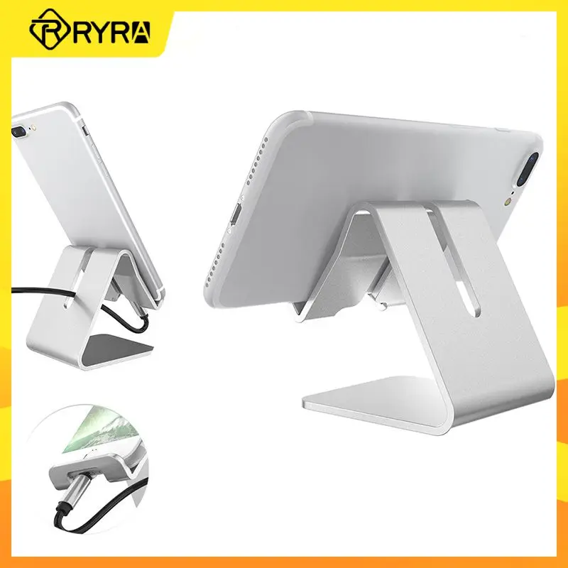 

RYRA Aluminum Alloy Mobile Phone Holder Smartphone Tablet Holder Desktop Non-slip Phone Stand For IPhone Samsung Xiaomi