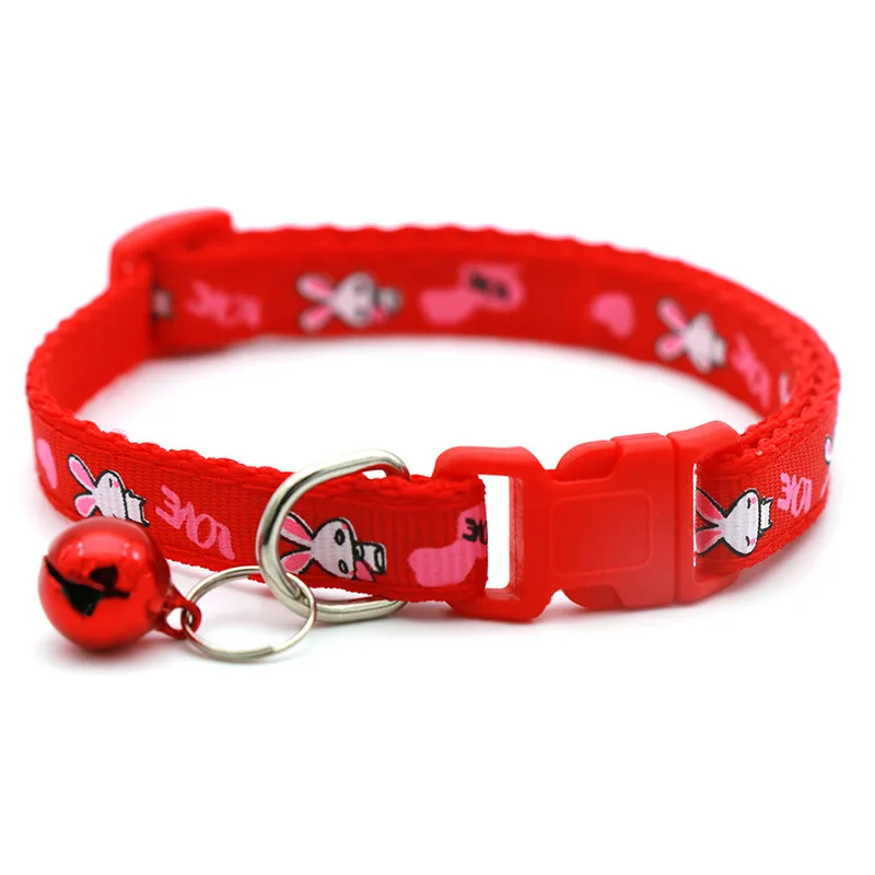 

2022 Pet 1.0 Cloth Rabbit Bell Collar Dog Cat Six-Color Fashion Neck Collar Collar Pet Supplies